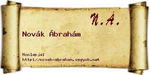 Novák Ábrahám névjegykártya