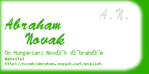 abraham novak business card